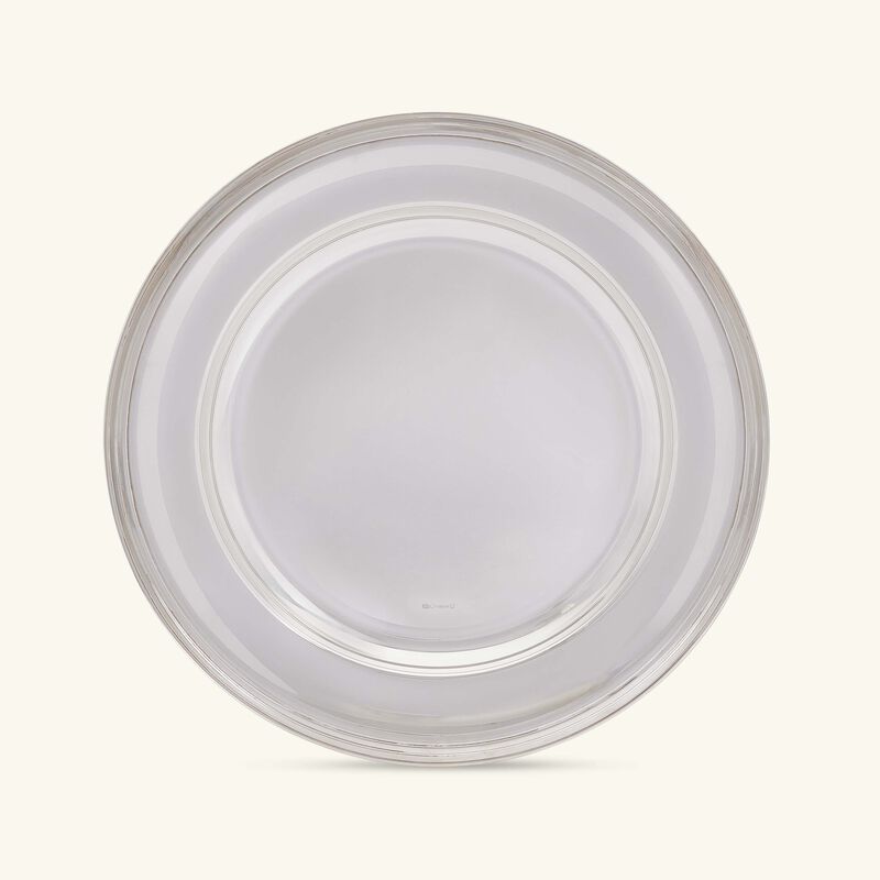 كريستوفل طبق الضيافة آلبي دائري باللون الفضي 40 سم