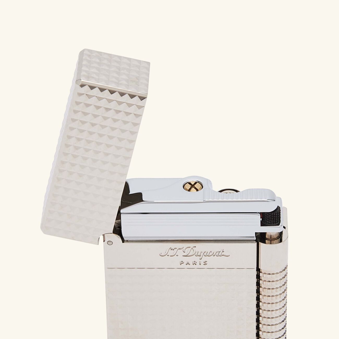 اس تي دوبون ولاعة لو نيو جران دوبون بنقشة الماسات باللون الفضي