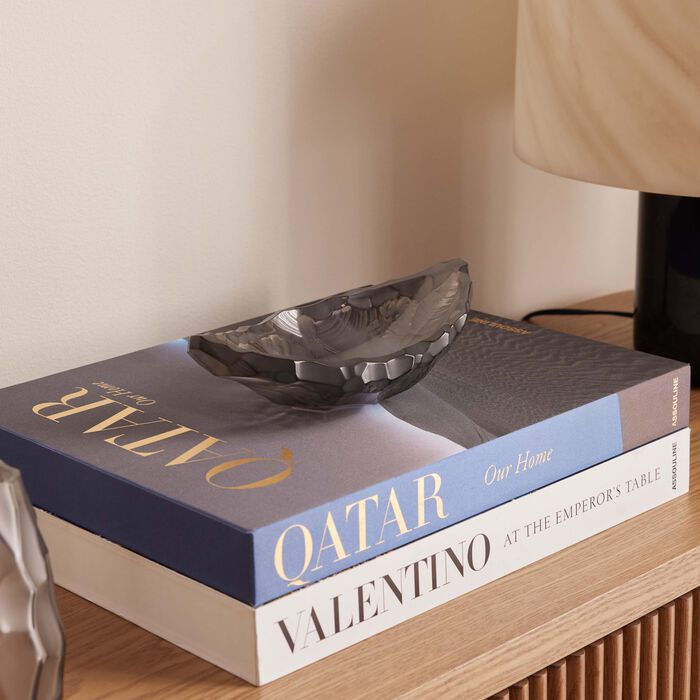 lalique terramineral silex centerpiece small grey