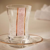 dimlaj nagham teacup   saucer pink set of 6