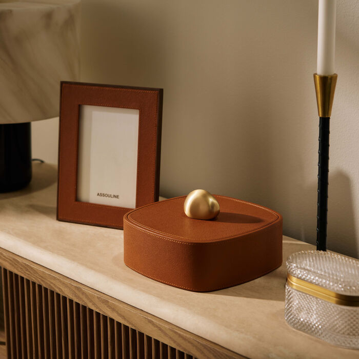 Pebble Trinket Box Camel assouline pebble trinket box camel