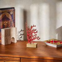 لوبجيه مسند كتب بتصميم شعب مرجانية أحمر