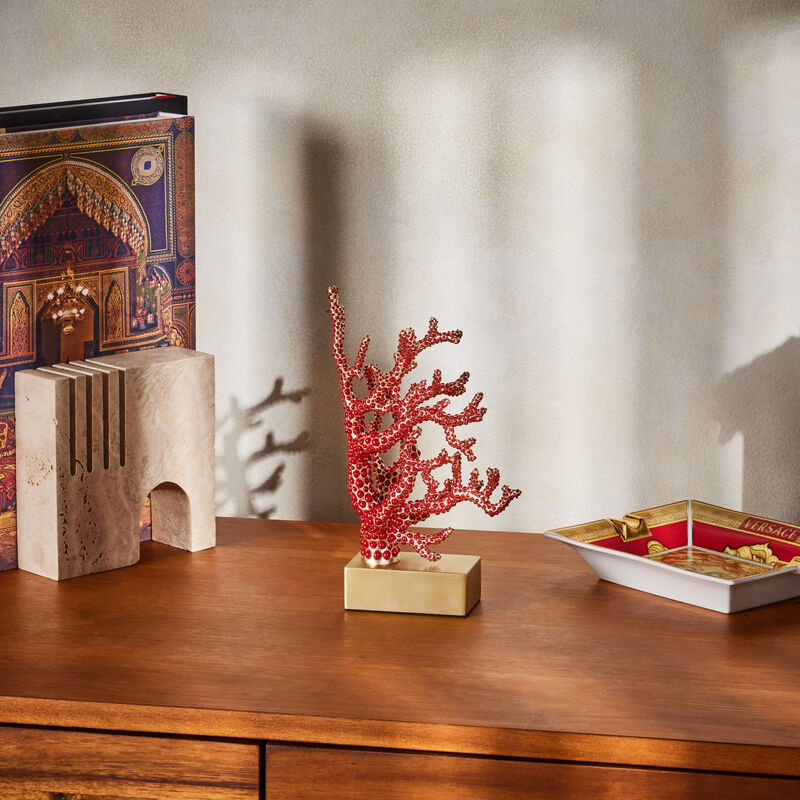 لوبجيه مسند كتب بتصميم شعب مرجانية أحمر