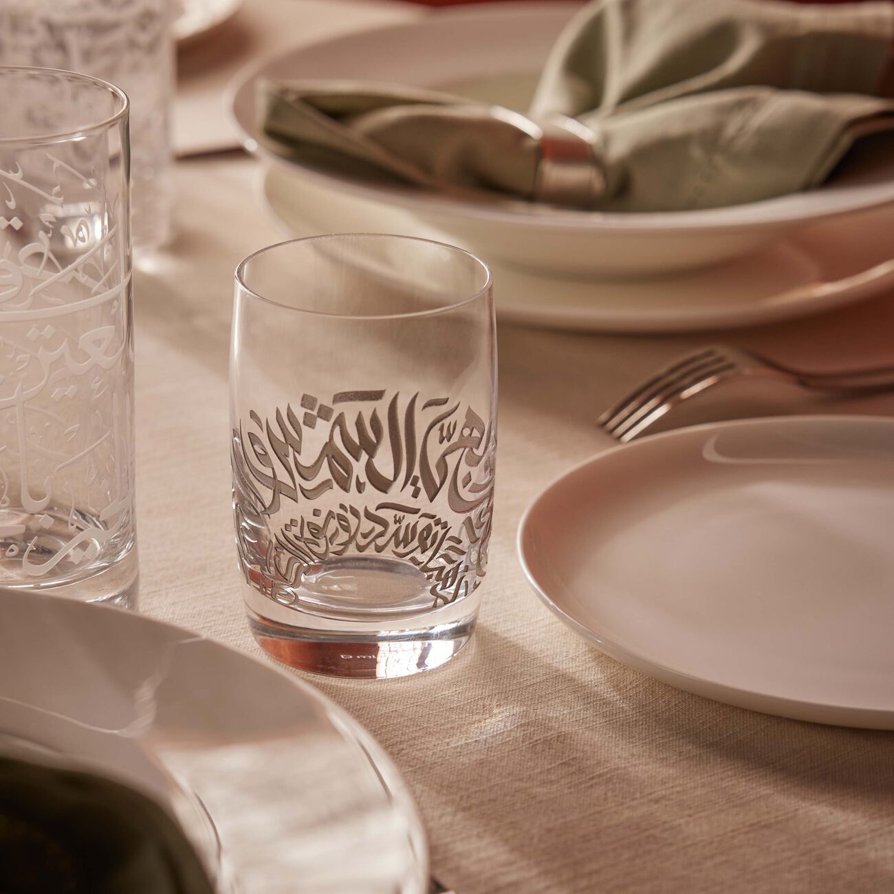 Qamar Short Tumbler Clear Set of 6 dimlaj qamar short tumbler clear set of 6