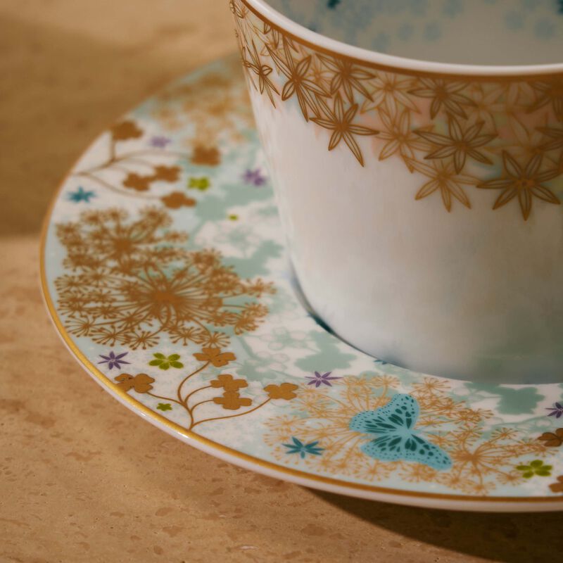 Feerie Michael Cailloux Tea Cup & Saucer Blue bernardaud feerie michael cailloux tea cup saucer blue