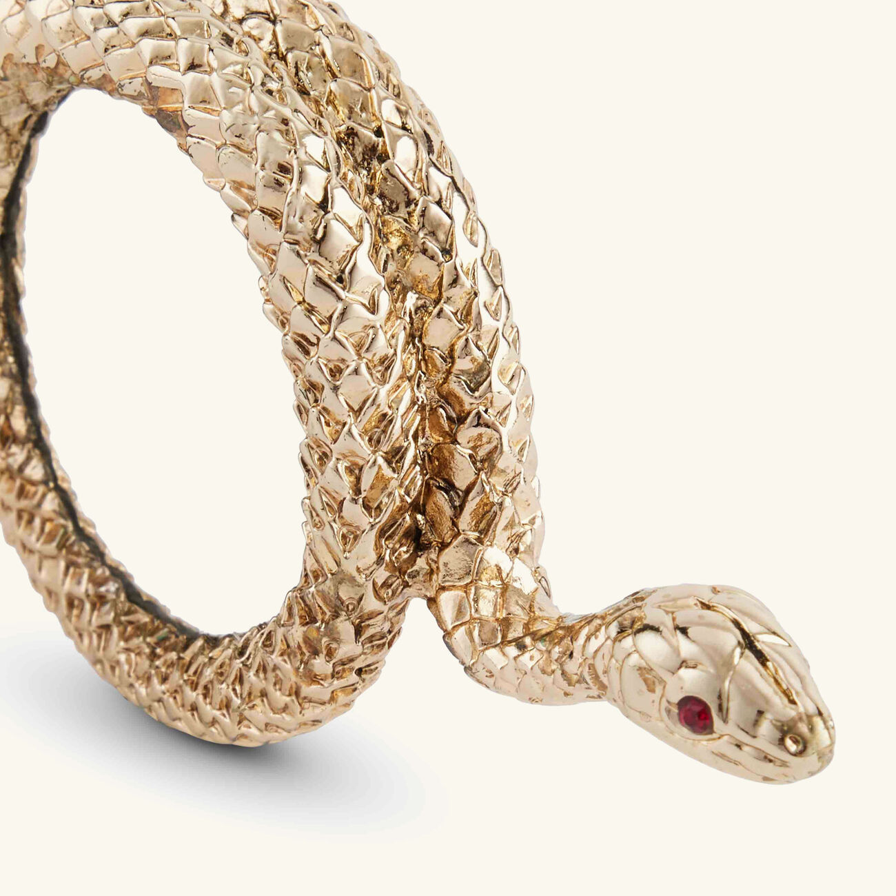 لوبجيه عدسة مكبرة بإطار على شكل ثعبان صغيرة باللون الذهبي