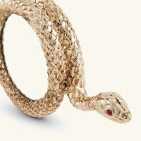 لوبجيه عدسة مكبرة بإطار على شكل ثعبان صغيرة باللون الذهبي