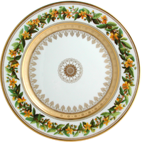 bernardaud botanique dinner plate round yellow 26cm