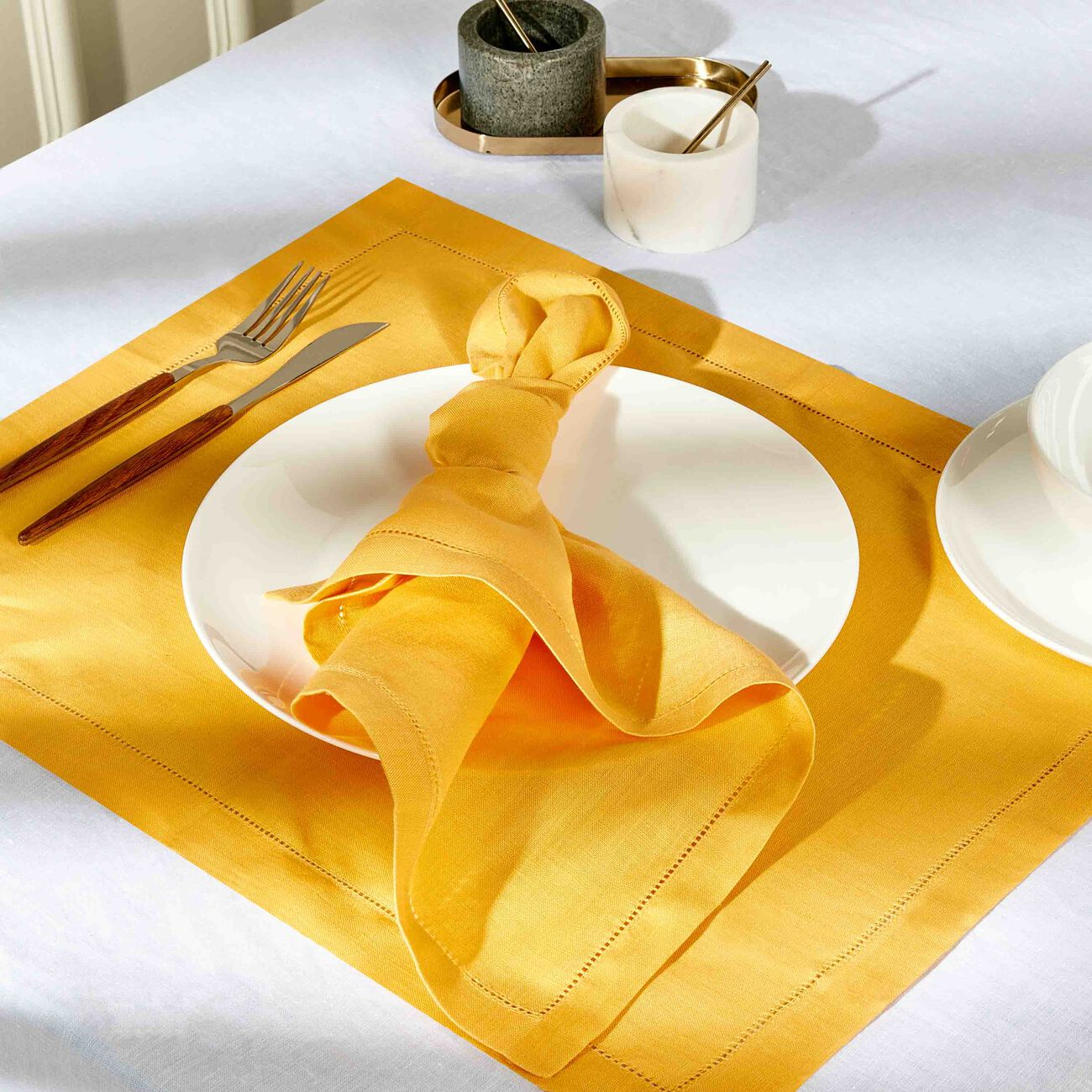 Feliz Napkin Yellow Set Of 6 catherine denoual feliz napkin yellow set of 6