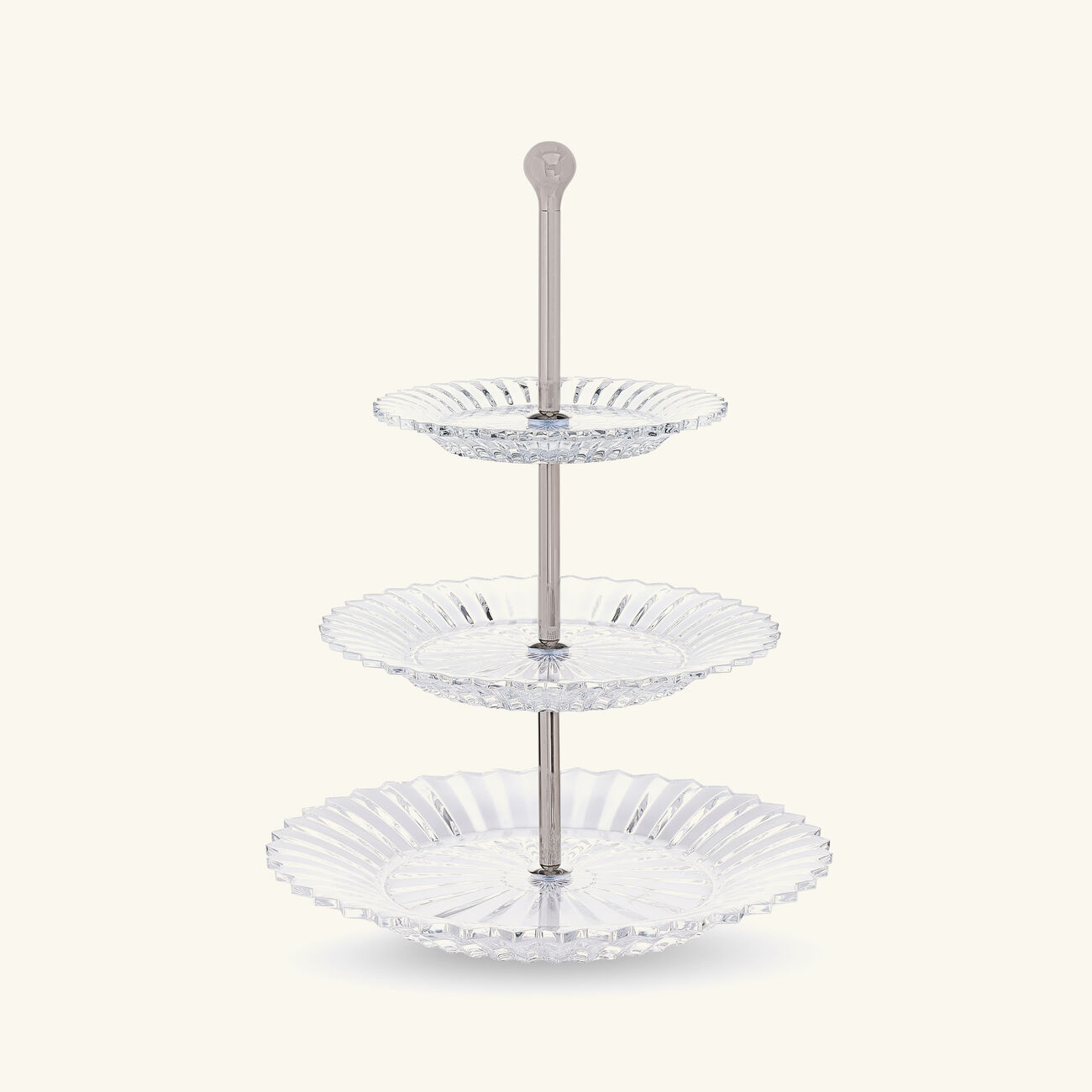 baccarat mille nuits cake stand 3 tier clear