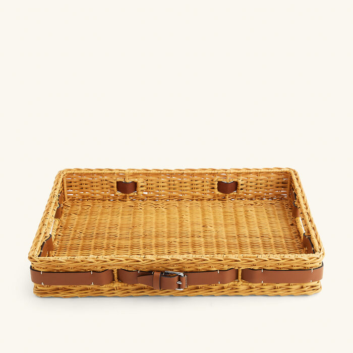 ralph lauren home bailey serving tray rectangular medium brown