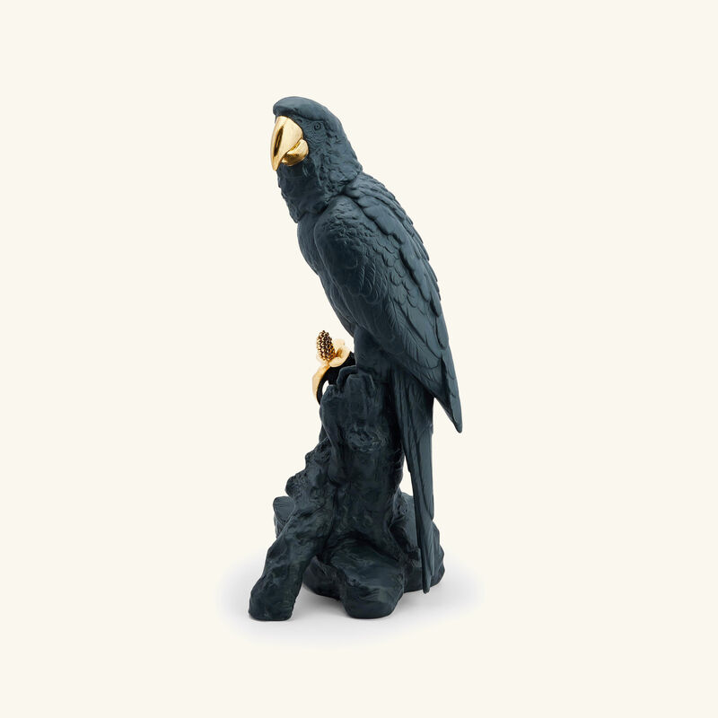 Macaw Bird Sculpture Large Black lladro macaw bird sculpture large black