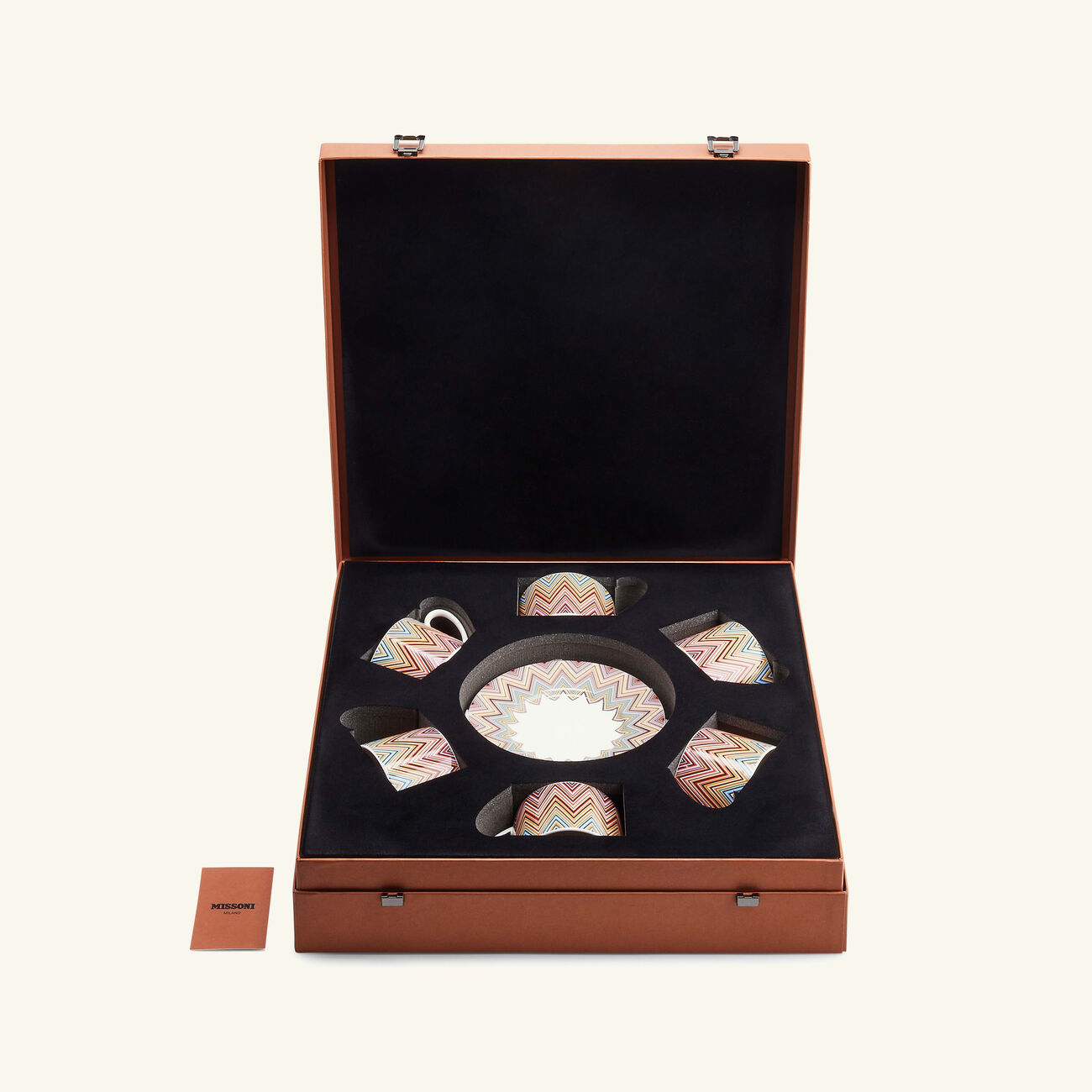 Zig Zag Jarris Tea Cup & Saucer Set of 6 missoni home zig zag jarris tea cup saucer set of 6