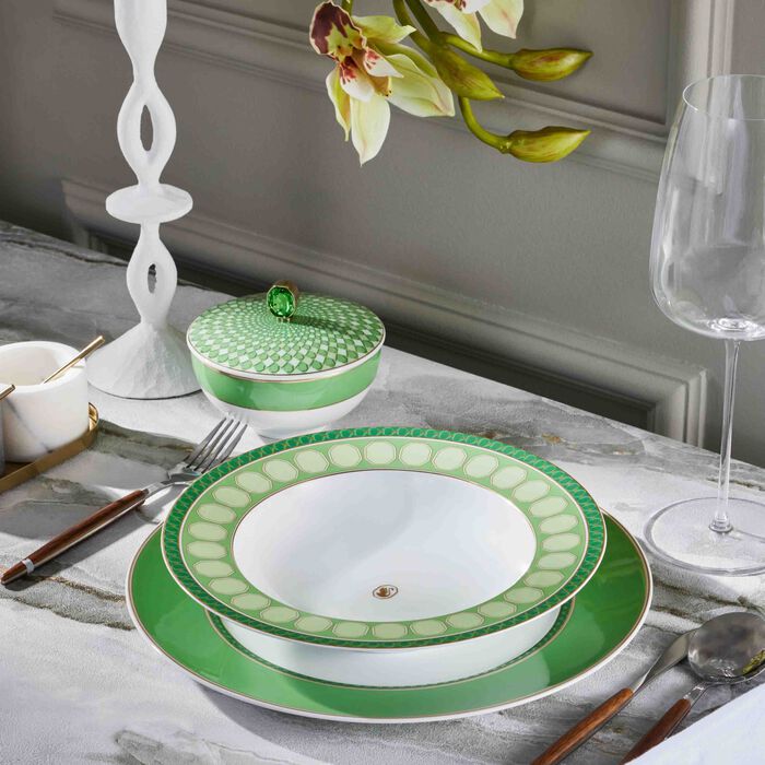 rosenthal signum fern plate round green 24cm