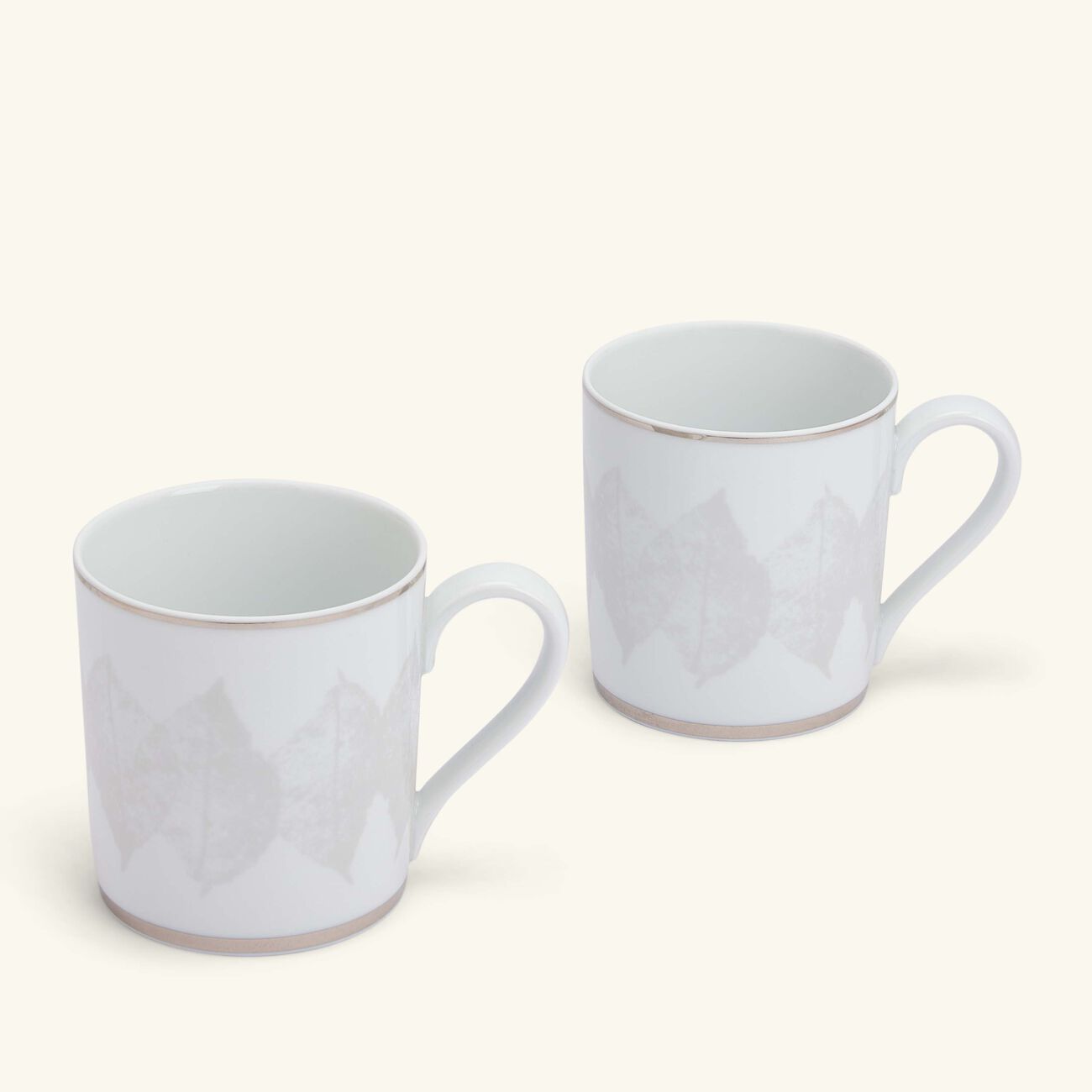 bernardaud silva mug   set of 2