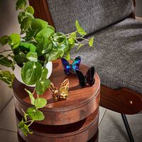 باكارا منحوتة بابيون لاكي على شكل فراشة سوداء صغيرة