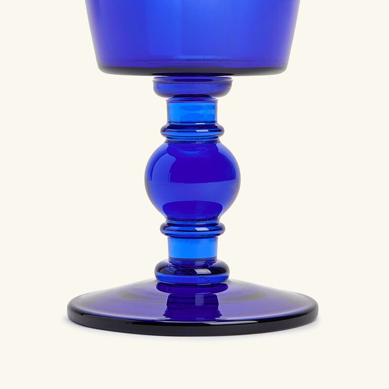 Hana Drinking Glass Blue Set of 4 ira udaipur hana drinking glass blue set of 4