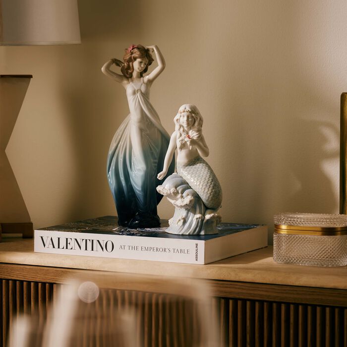 lladro oceans little mermaid sculpture small blue