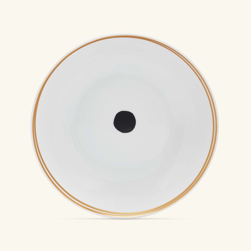 bernardaud aboro soup plate round black 19cm