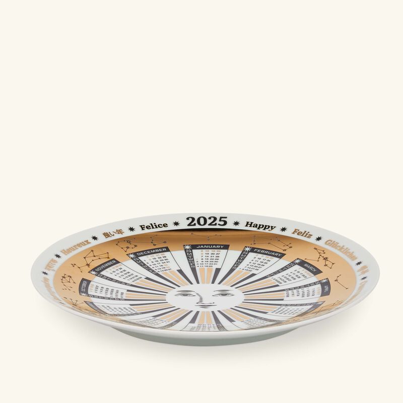 فورناسيتي طبق تزيين الجدار باللون الأبيض بتقويم عام 2025