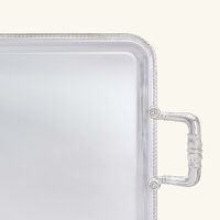 christofle malmaison serving tray with handles rectangular medium silver plated
