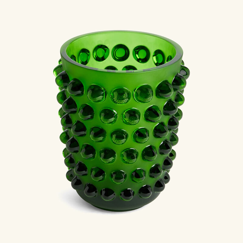 lalique mossi vase small green