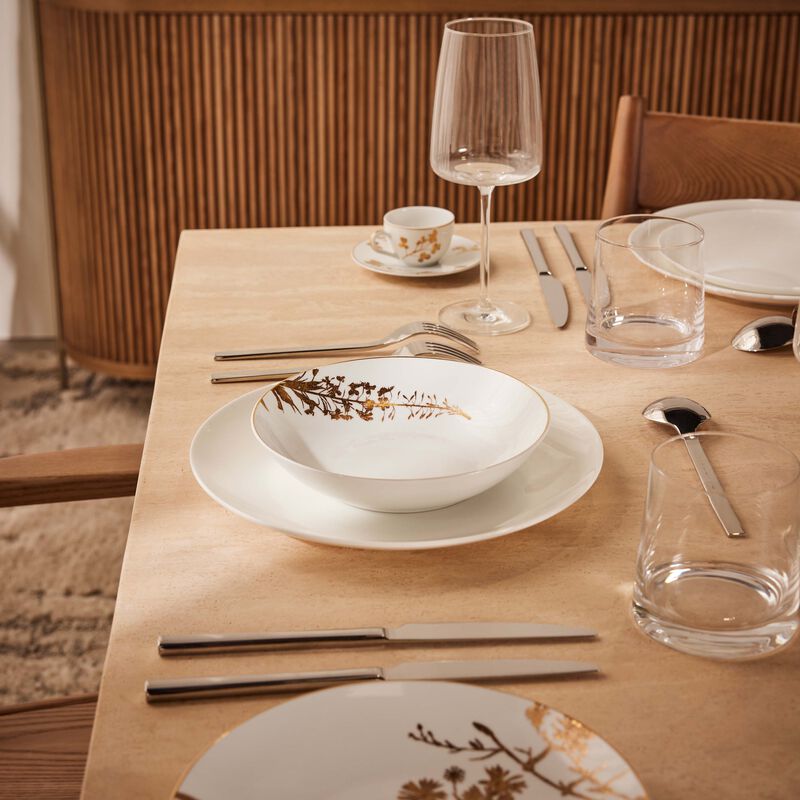 bernardaud vegetal or soup plate round gold 19cm