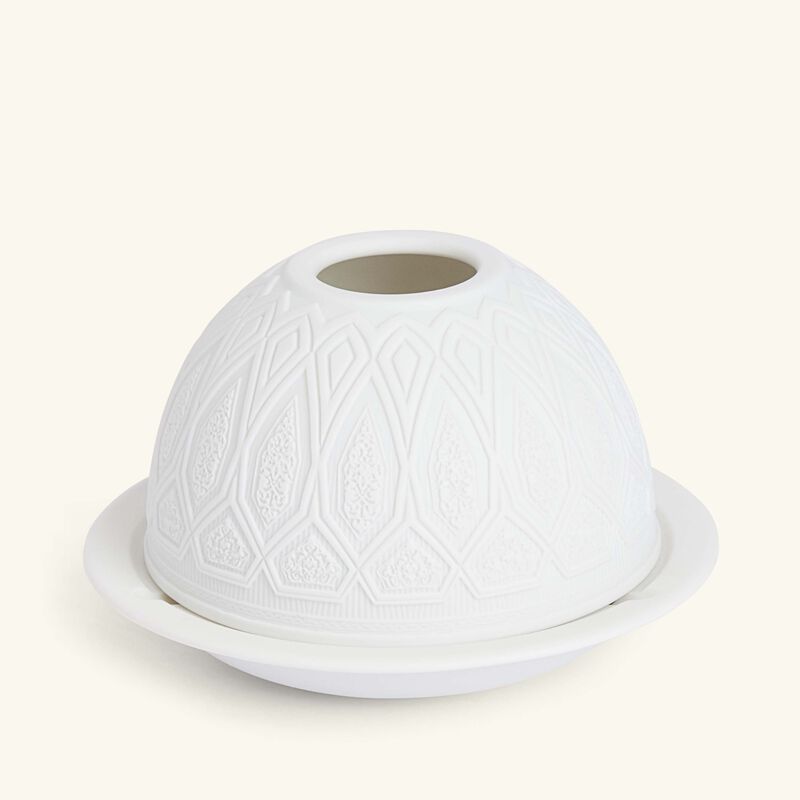bernardaud lithophanie amana candle holder white
