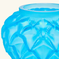 lalique languedoc vase small blue