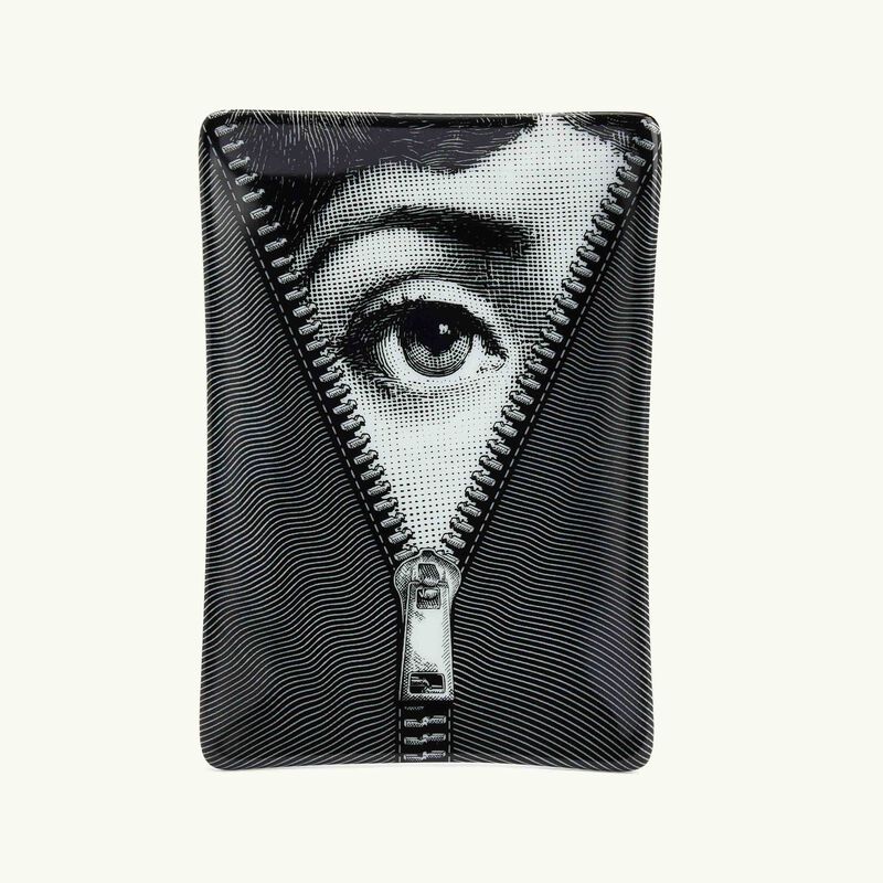 Tema e Variazioni no.401 Ashtray Rectangular Small Black fornasetti tema e variazioni no 401 ashtray rectangular small black