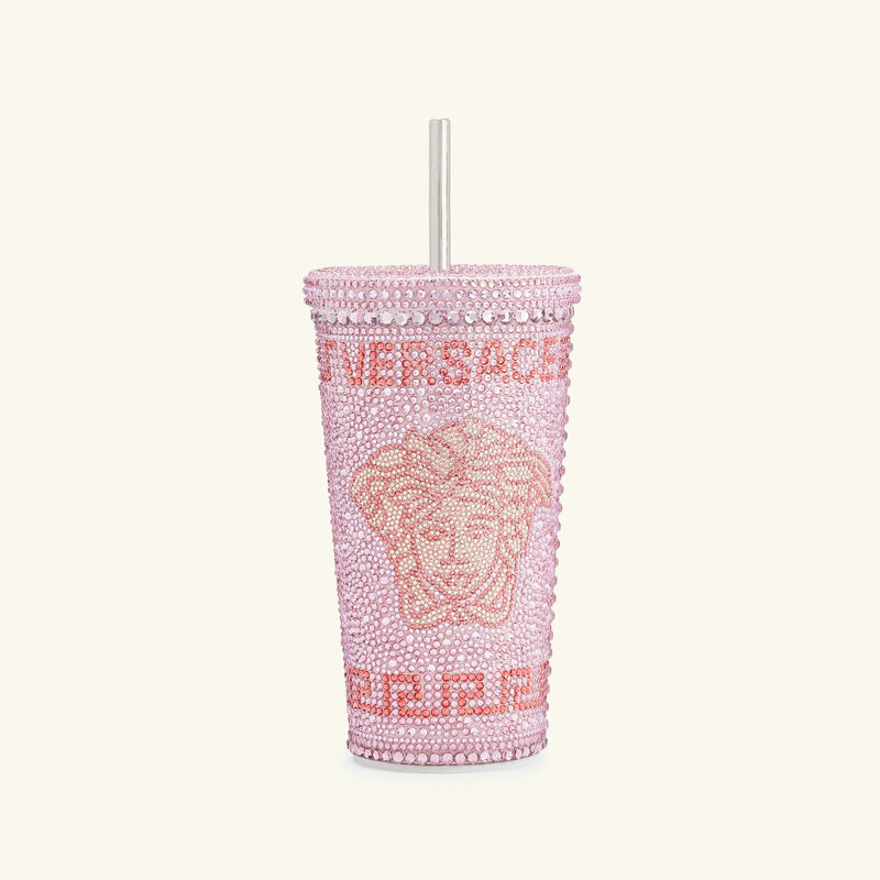 Medusa Crystal Travel Cup Pink versace medusa crystal travel cup pink