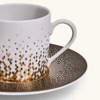 haviland souffle d or coffee cup   saucer gold set of 4