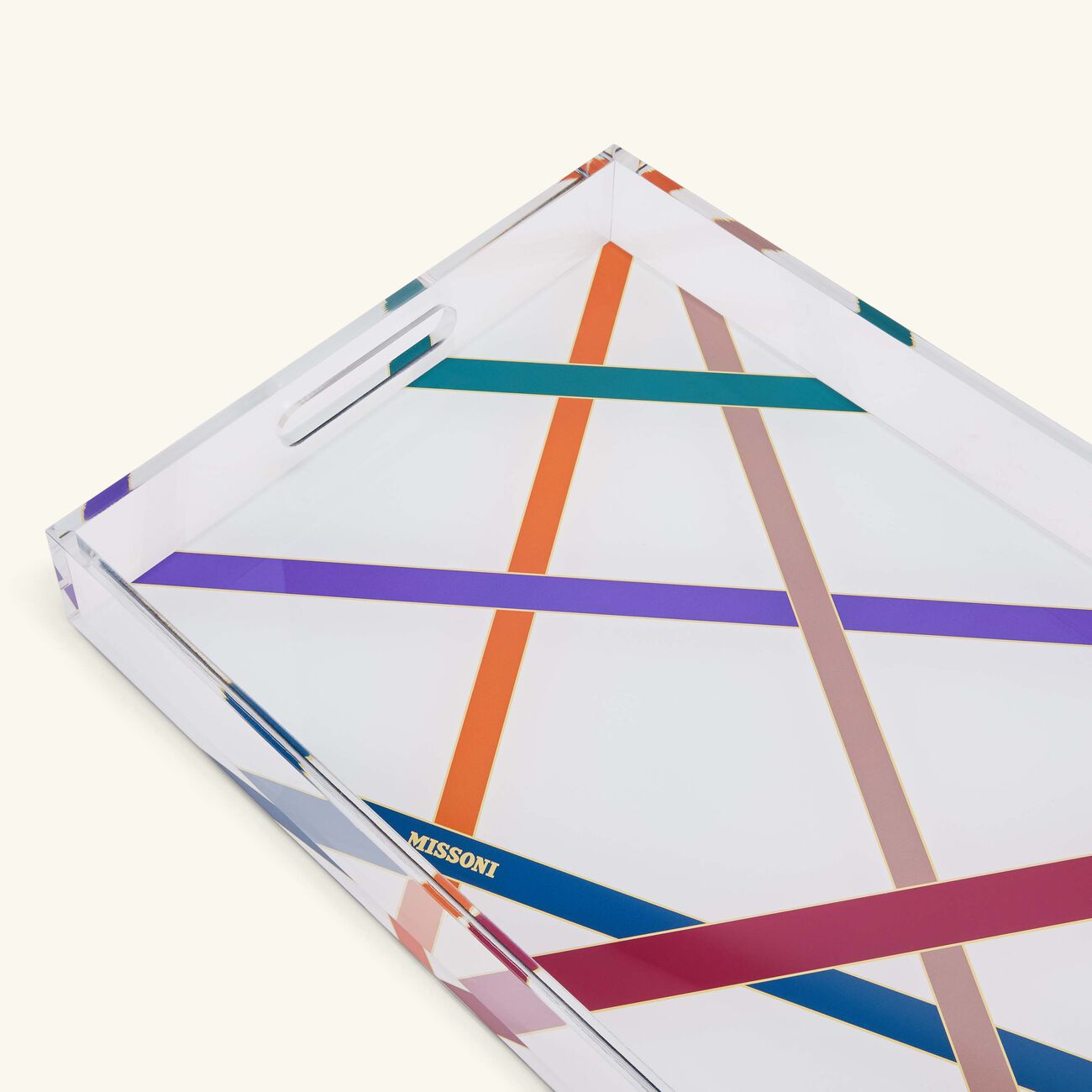 Nastri Tray Rectangluar Large Multicolor missoni home nastri tray rectangluar large multicolor
