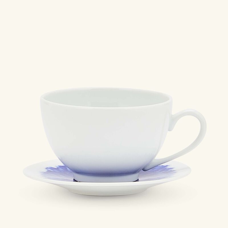 bernardaud in bloom tea cup   saucer blue