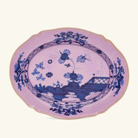 ginori 1735 oriente italiano serving platter oval pink 29cm