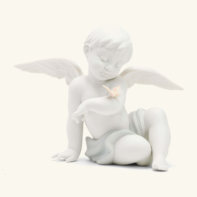 lladro angelical moments sculpture small white