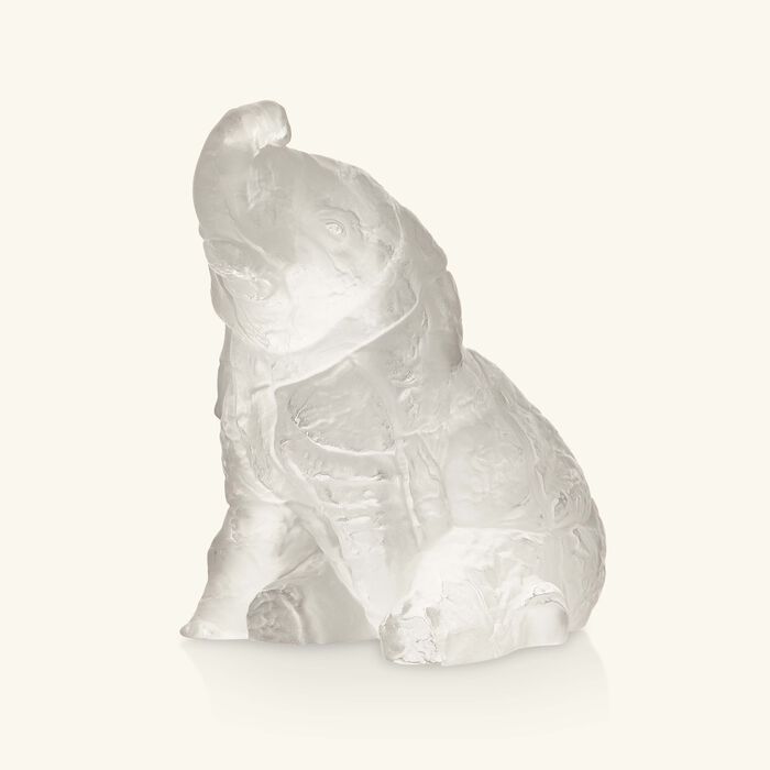 lalique terramineral baby elephant figurine mini clear
