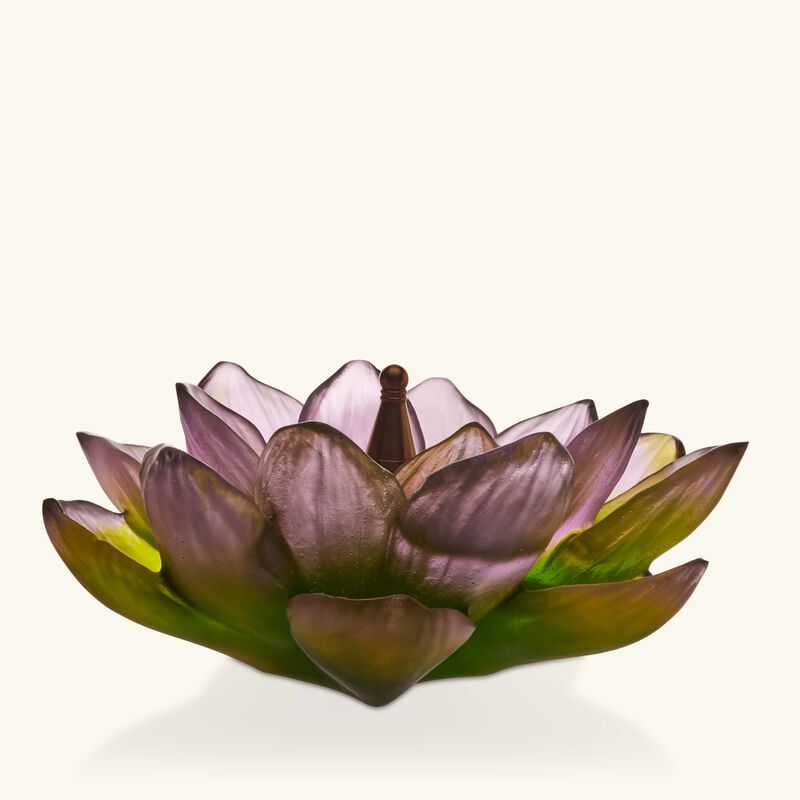 daum jardin de lotus incense holder green