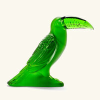 lalique toucan sculpture medium green