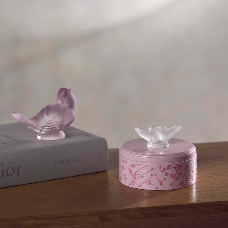 lalique fleurs de cerisier box small pink