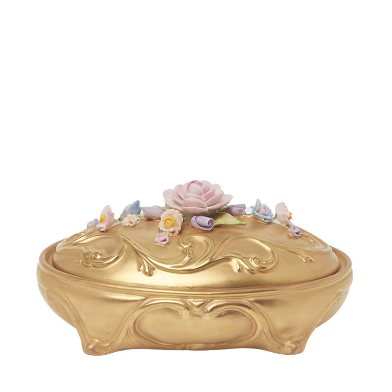 علبة حفظ الحلى والمجوهرات ماري أنطوانيت- تصميم بيضاوي بالحجم الكبير, large