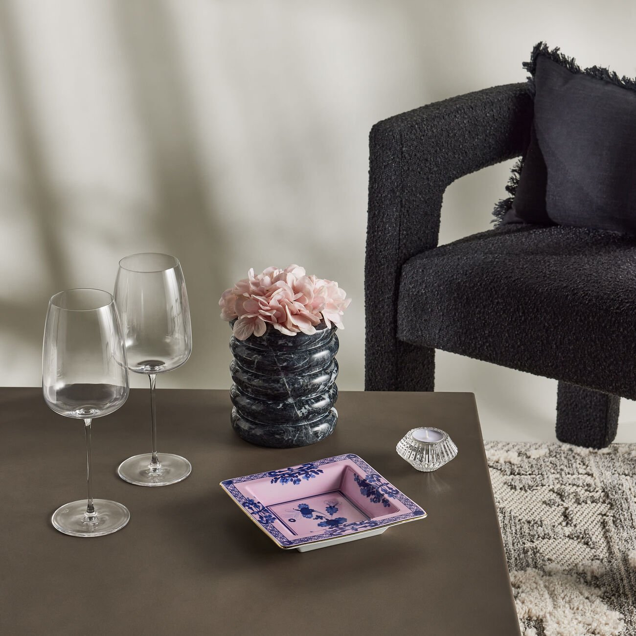 Oriente Italiano Azalea Trinket Tray Square Small Pink ginori 1735 oriente italiano azalea trinket tray square small pink