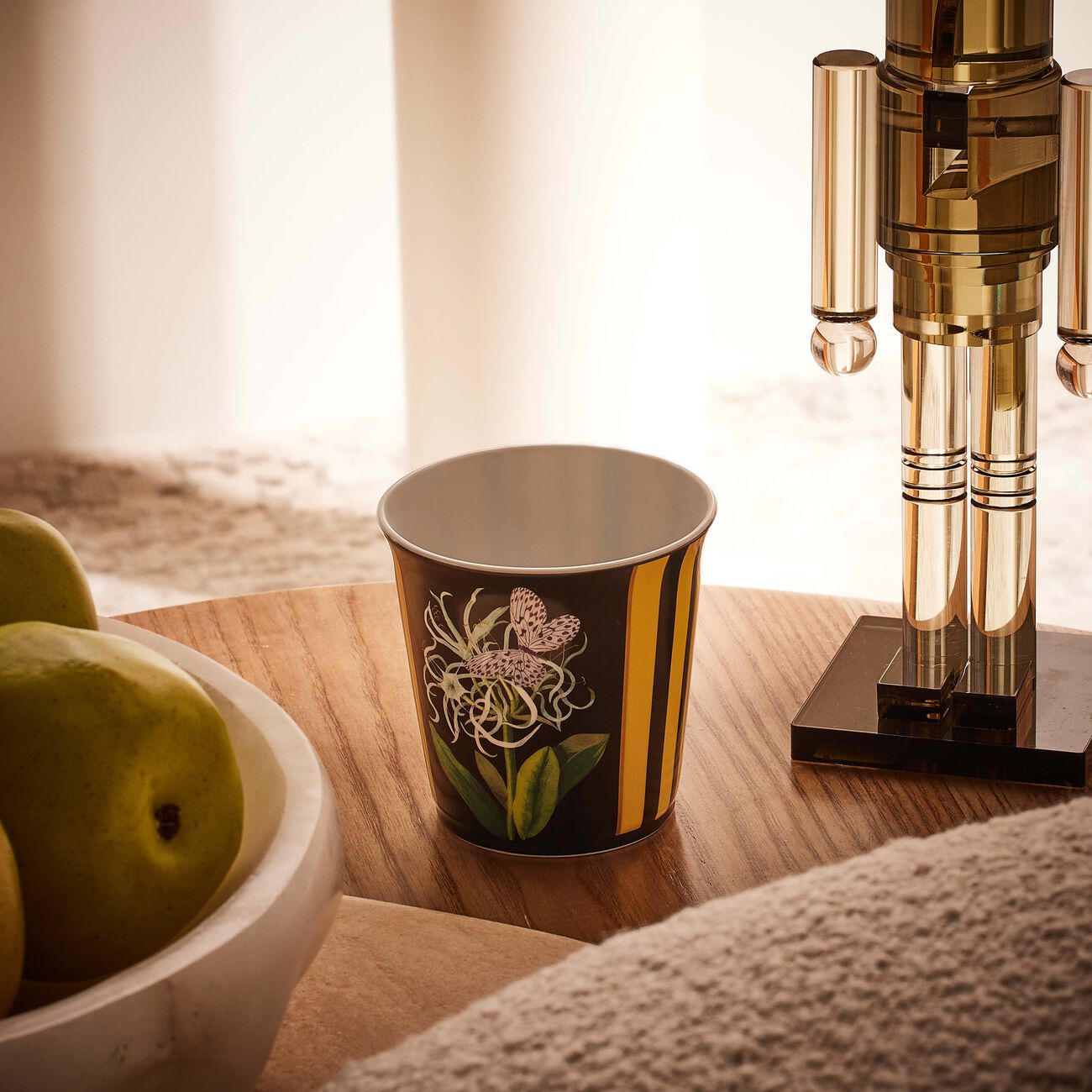 Natura Jonquille de Mer Tumbler with Candle bernardaud natura jonquille de mer tumbler with candle