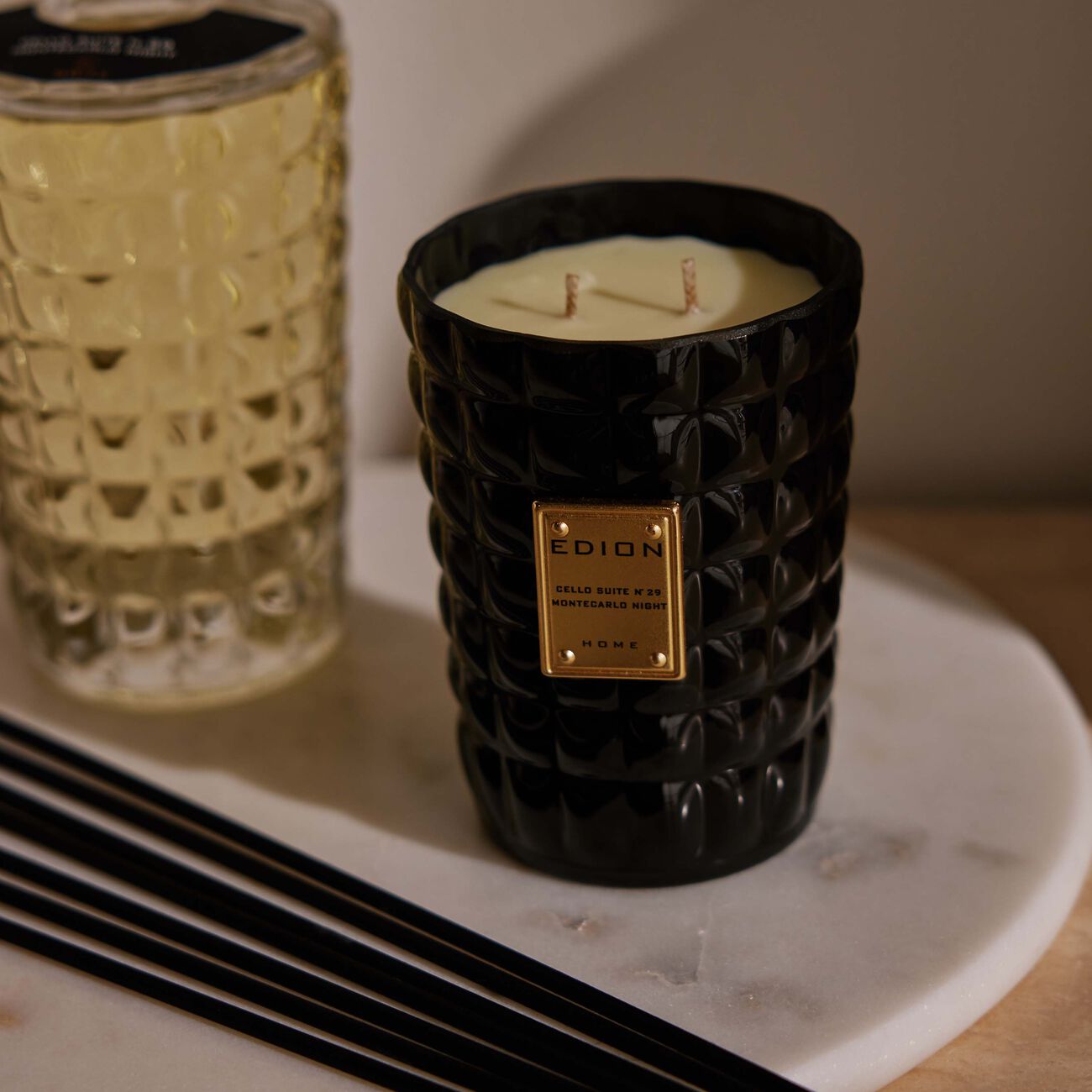 edion cello suite no 29 montecarlo night nero candle   diffuser set