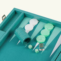 Teal Alligator Backgammon Set vido teal alligator backgammon set