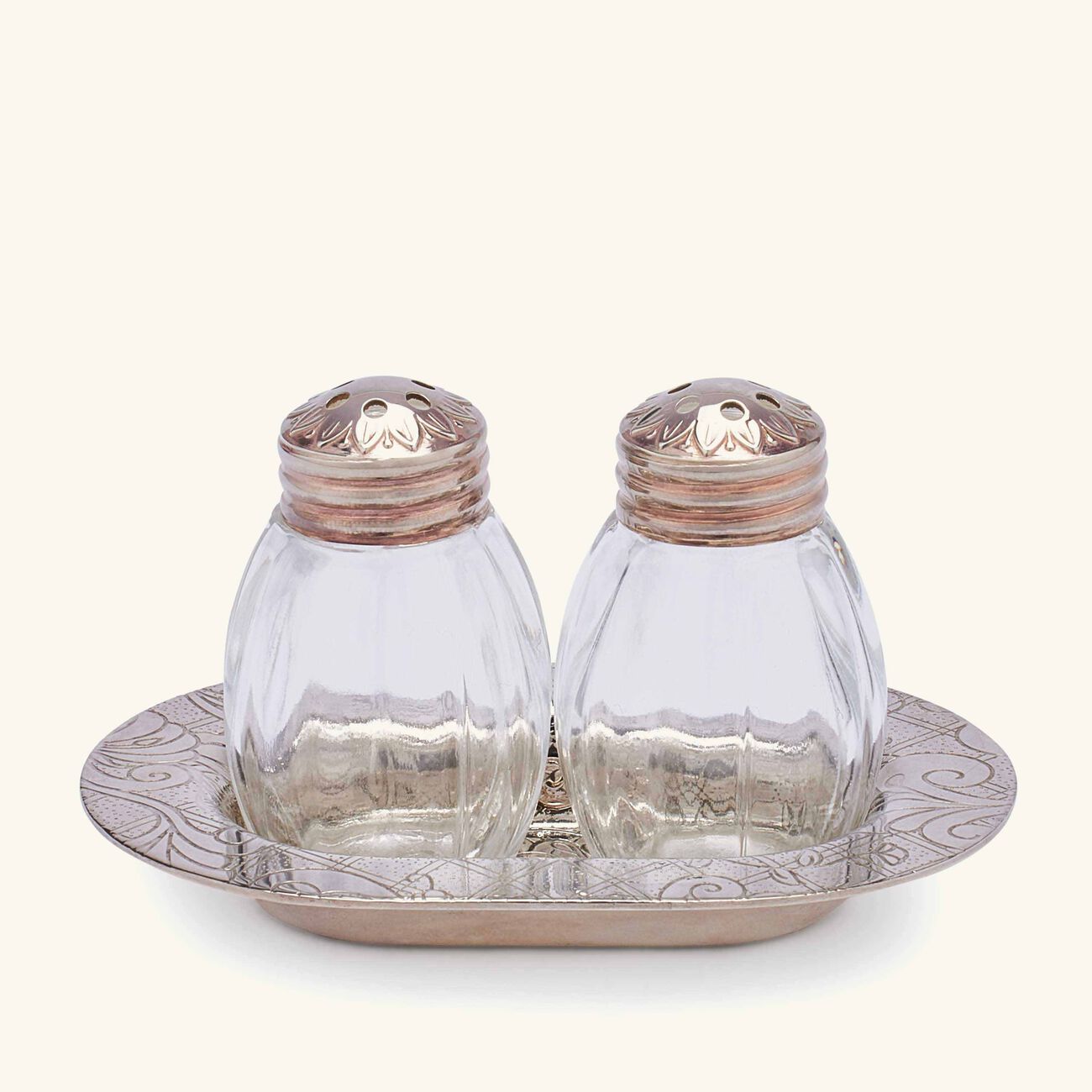 Jardin D'Eden Salt & Pepper Shakers Silver Plated christofle jardin d eden salt pepper shakers silver plated