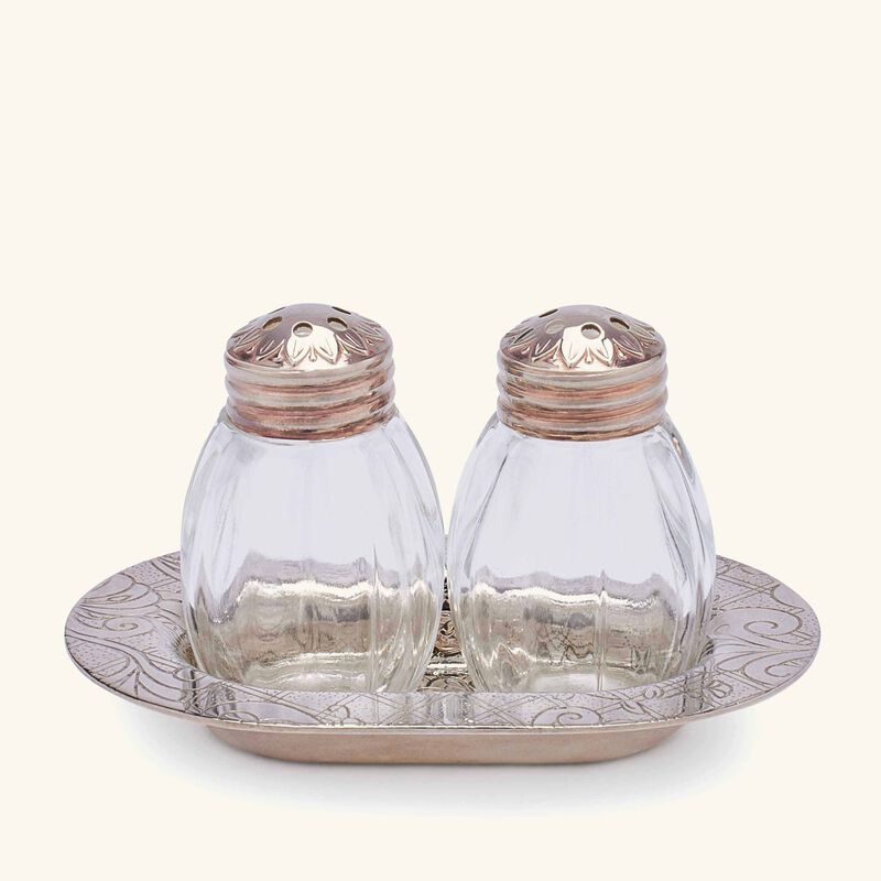Jardin D'Eden Salt & Pepper Shakers Silver Plated christofle jardin d eden salt pepper shakers silver plated