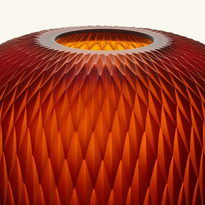 ruckl metamorphosis vase round mini amber