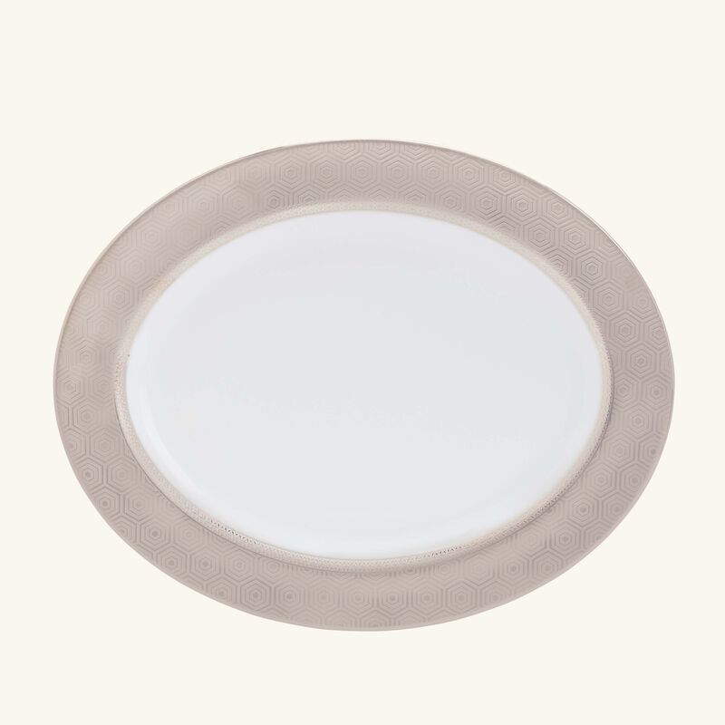 Divine Serving Platter Oval Silver 33cm bernardaud divine serving platter oval silver 33cm