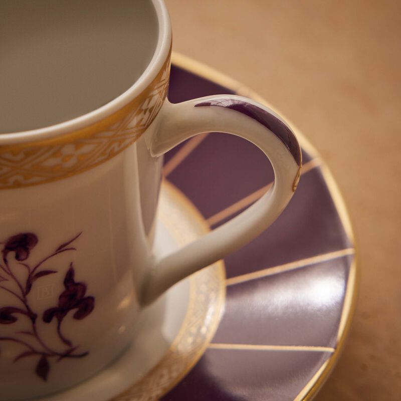 bernardaud coffee cup   saucer pink set of 2